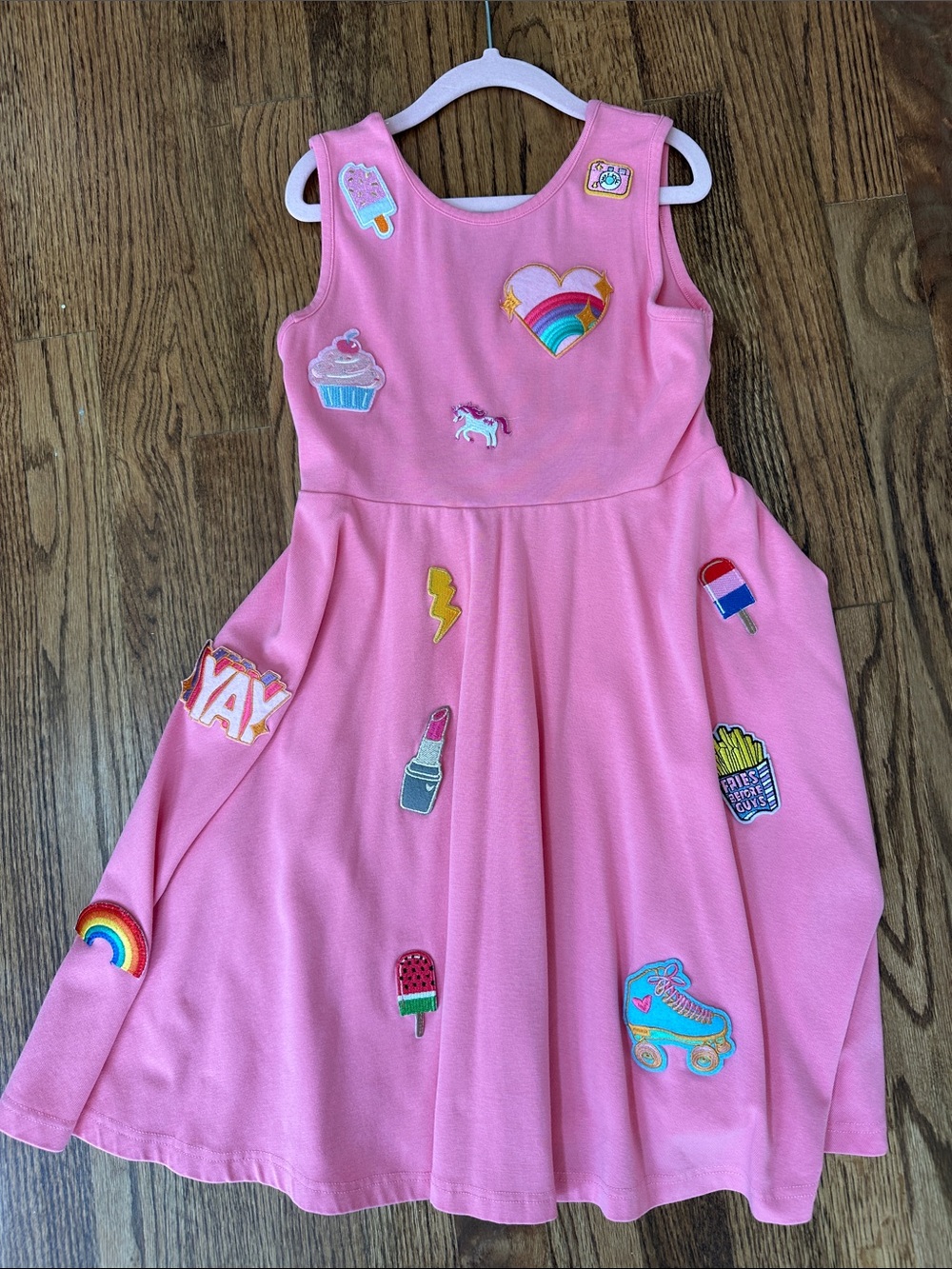 Lola + The Boys Pink Patchwork Patch-Pocket Skater Dress